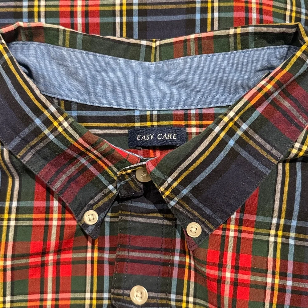 CHAPS Easy Care Plaid Long Sleeved Button Down Shirt XL Great Colors - Picture 8 of 10